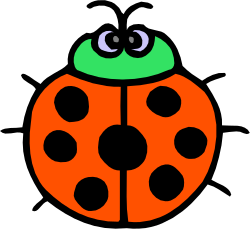 Ladybug with a Green Hat - Charming Clipart Illustration