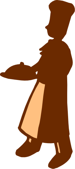 Brown Coat Person Holding Knife Clipart for Dynamic Illustrations