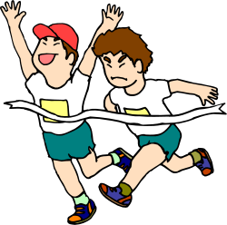 Boys Playing Tennis Clipart - Dynamic Action Scene