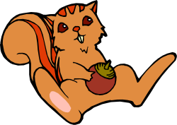 Cartoon Cat Holding Apple - Playful Clipart for Fun Designs