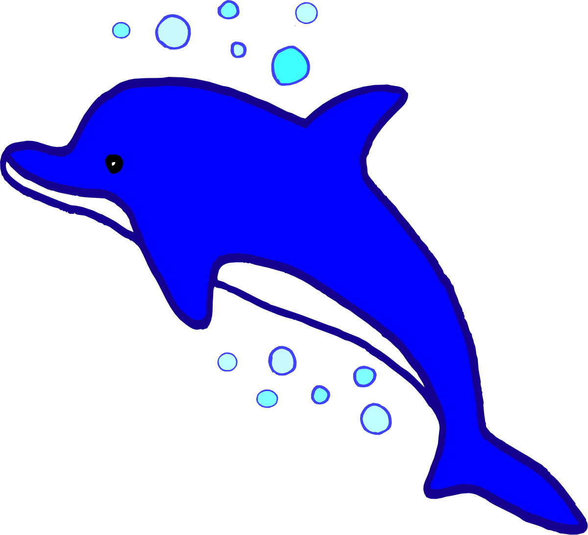 a dolphin jumping out of the water clip art png transparent Dolphin Jumping Out of Water Clipart - Vibrant Marine Life Illustration