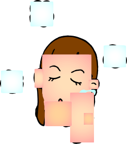 Woman with Tissue Clipart - Expressive Emotions and Health Themes