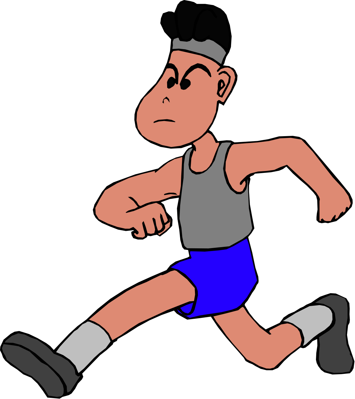 a man running in a blue shorts clip art png transparent Man Running in Blue Shorts Clipart for Dynamic Designs