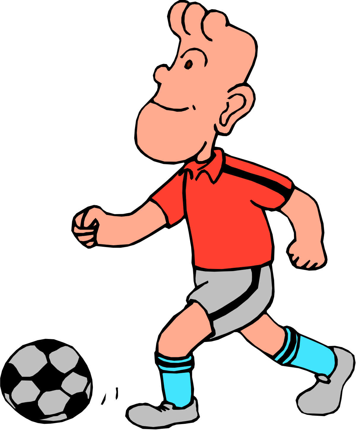 a cartoon boy kicking a soccer ball clip art png transparent Cartoon Boy Kicking Soccer Ball - Playful Clipart for Sports Themes