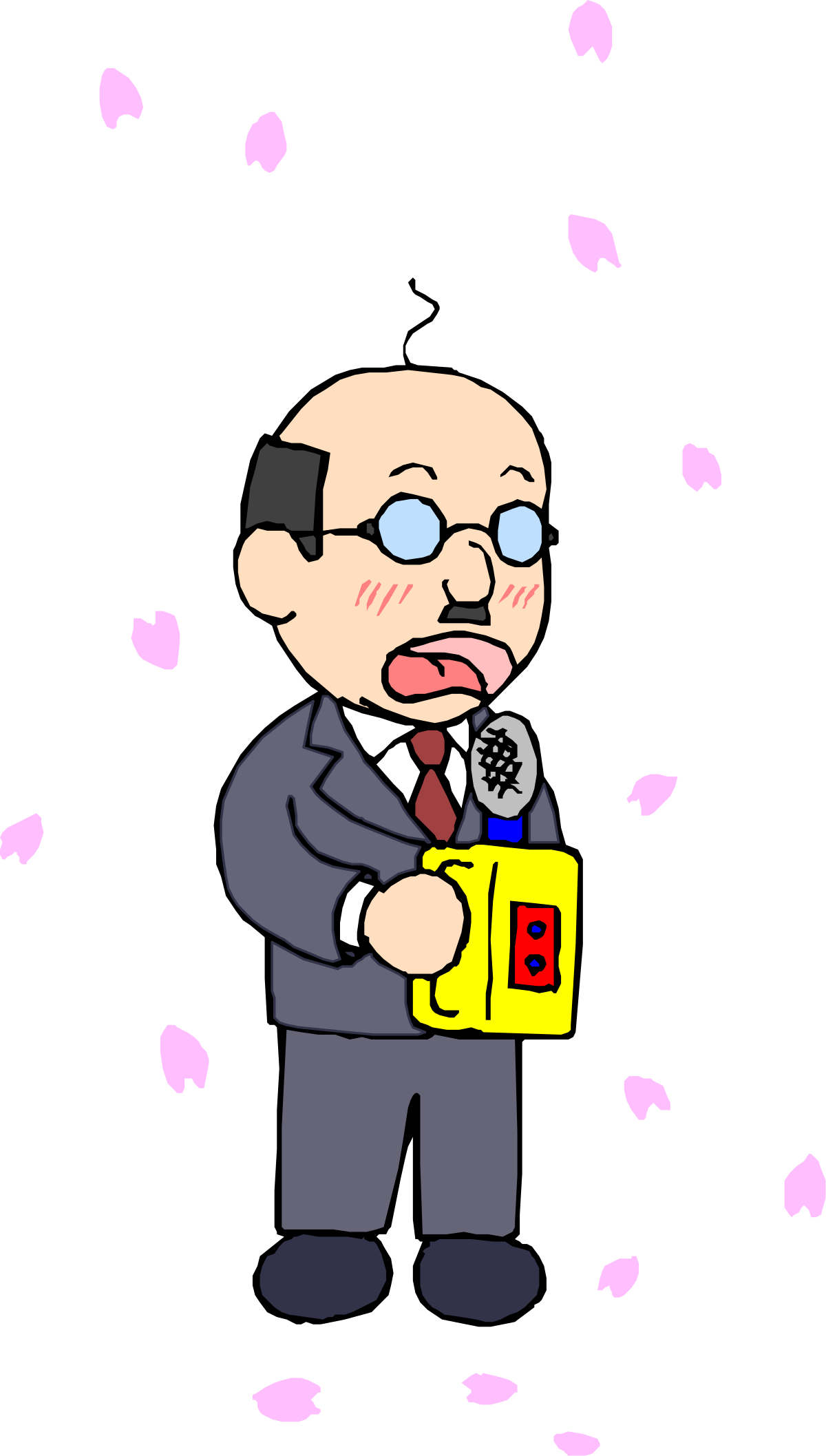 Candy Box Clipart: Charming Man Holding Sweets
