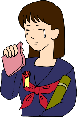 Woman with Red Bow Holding Pink Object - Vibrant Clipart Collection