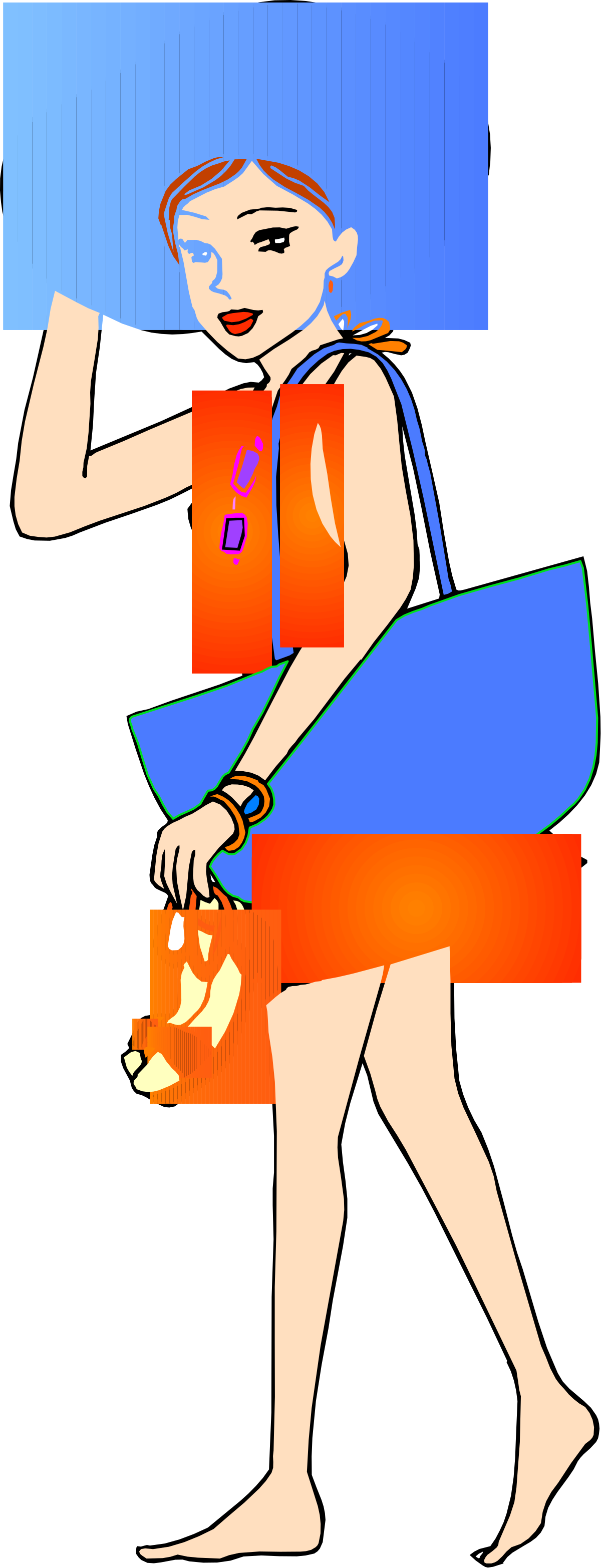 Businessman in Tie and Glasses with Briefcase Clipart