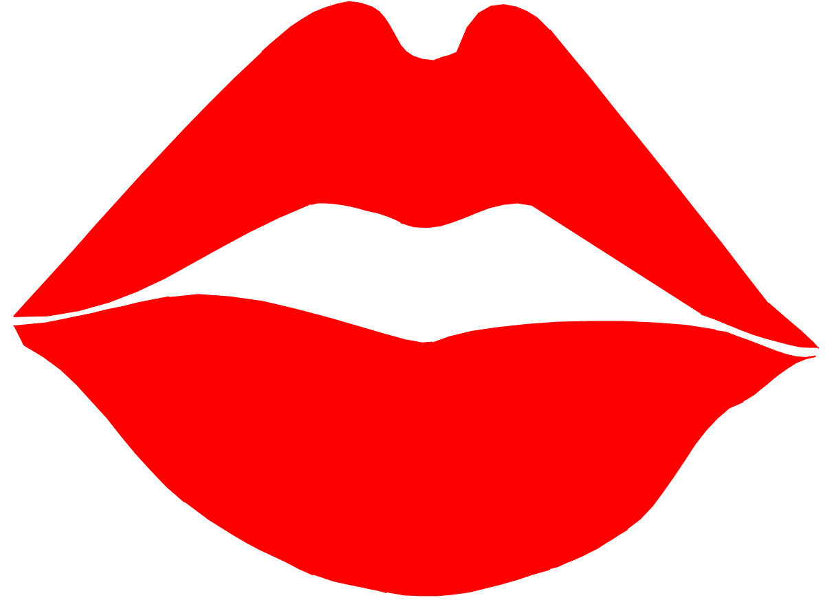 Red Lips Clipart - Bold and Eye-Catching Graphic for Diverse Uses