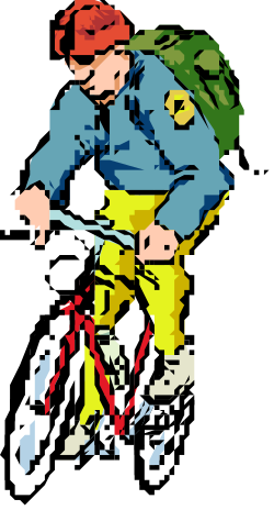 Bike Rider Clipart on Black Background  Dynamic and Stylish Graphics