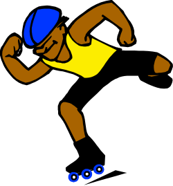 Skateboarder Performing Tricks - Dynamic Action Clipart