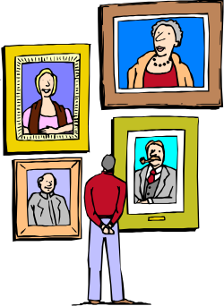Man Gazing at Woman Painting Clipart - Discover Artistic Moments