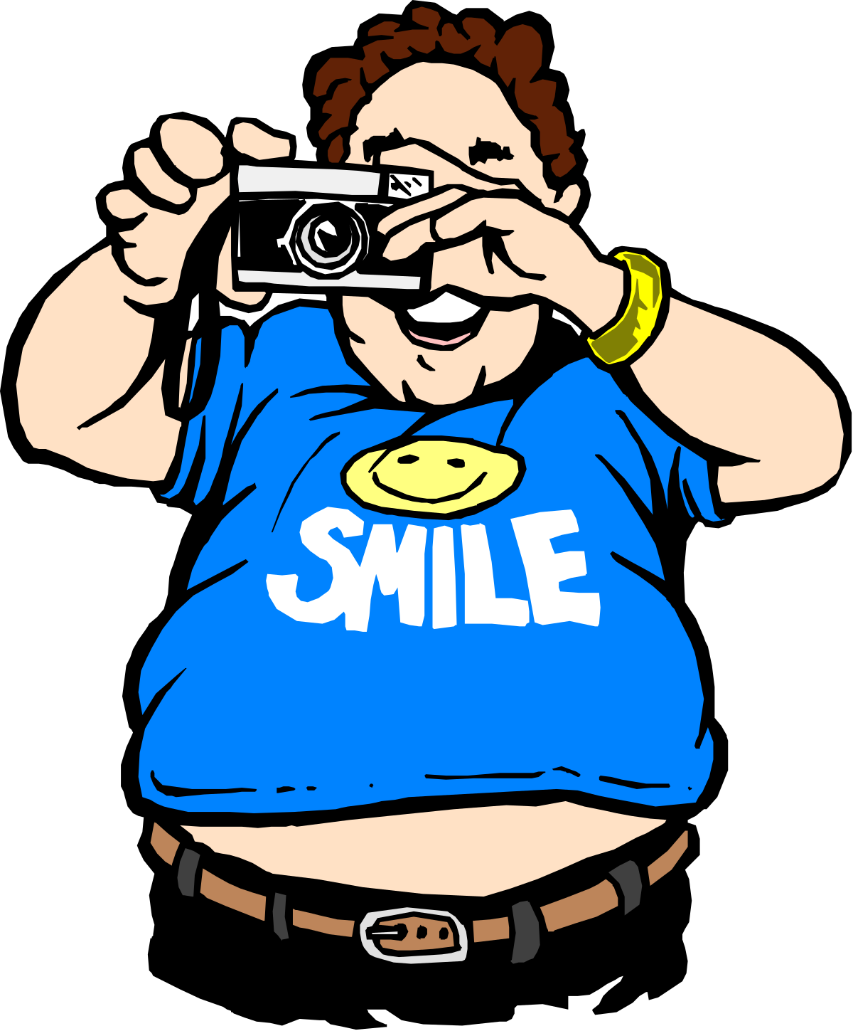 Selfie Clipart: Man Taking a Picture of Himself
