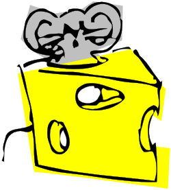 Cheese Clipart with Cat on Top: Perfect for Fun Illustrations