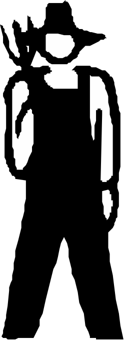 Bearded Man Clipart - Black and White Portrait for Versatile Uses