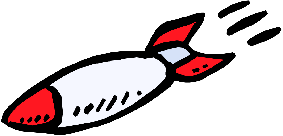 a rocket with a red tail and white tail clip art png transparent Rocket Clipart with Red and White Tail - Perfect for Dynamic Illustrations
