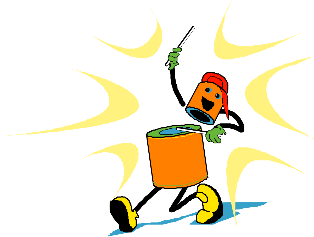 Cartoon Character with Bucket and Knife - Playful Clipart for Fun Designs
