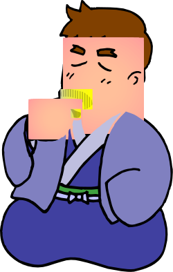 Man in Kimono Clipart: Traditional Japanese Fashion Illustration