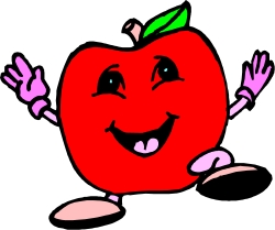 Red Apple with Green Leaf Clipart - Fresh and Juicy Designs