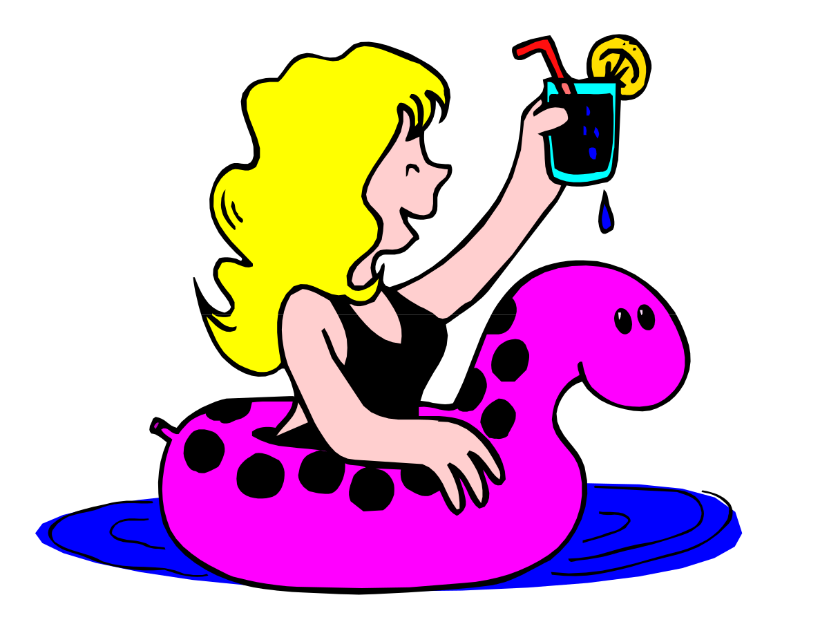 a woman sitting on a pink inflatable clip art png transparent Pink Inflatable Chair Woman Clipart: Relax in Style