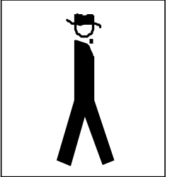 Man Walking With Hat Clipart - Stylish and Engaging Character Illustration