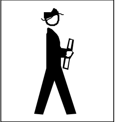 Man with Hat and Book Clipart: Perfect for Literary Themes