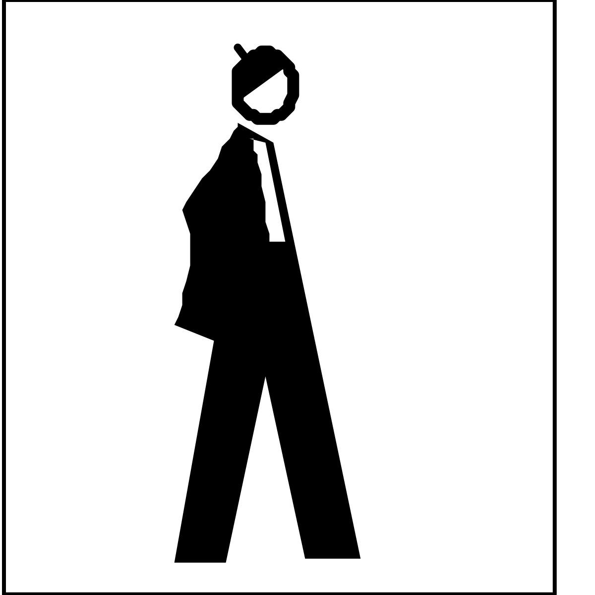 Businessman in Suit and Tie with Hat Clipart