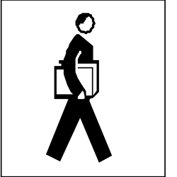 Man Carrying a Box: Clipart for Various Projects