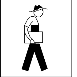 Man Carrying a Box Clipart - Perfect for Business and Delivery Themes