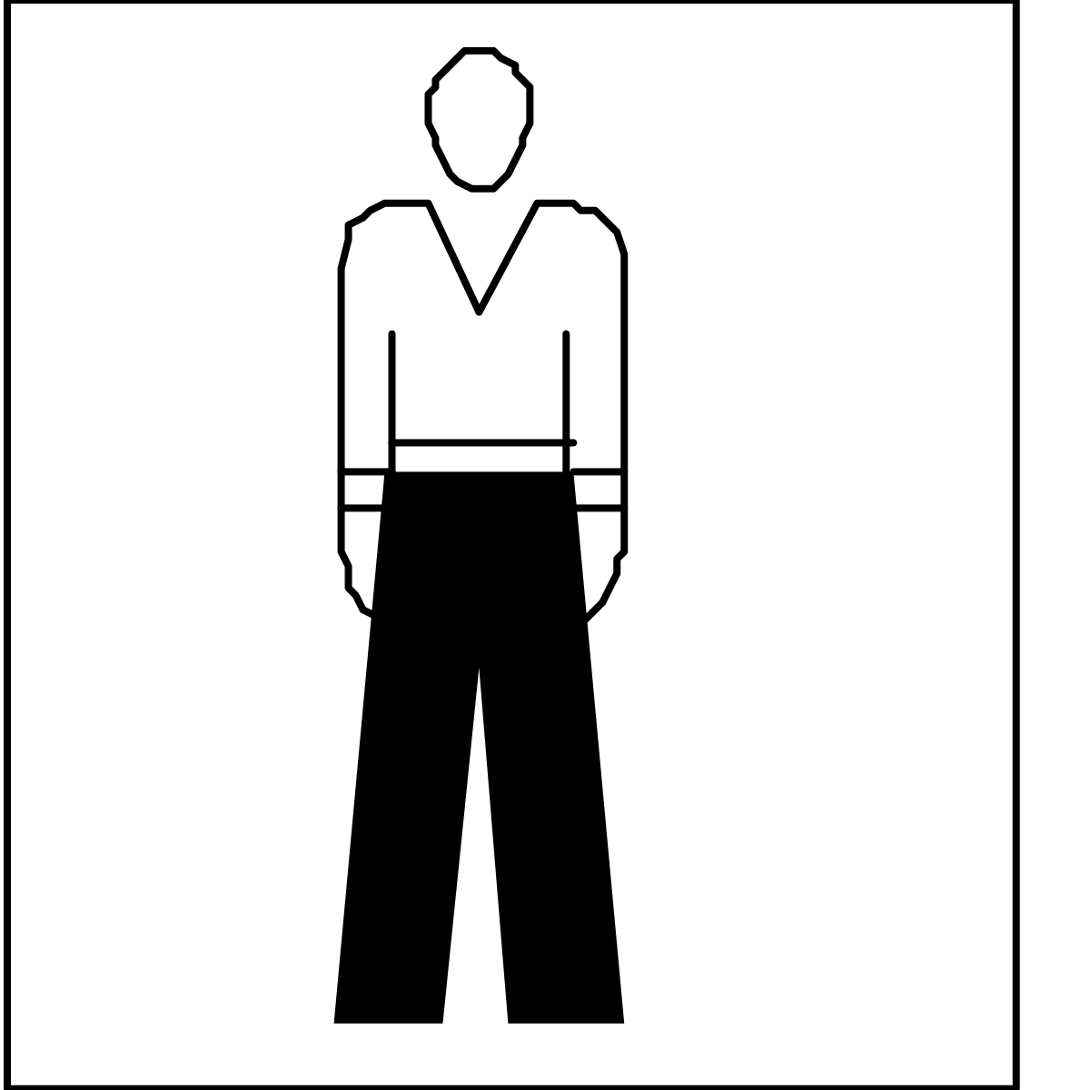 Man in White Shirt and Black Pants Clipart - Professional and Stylish Illustration