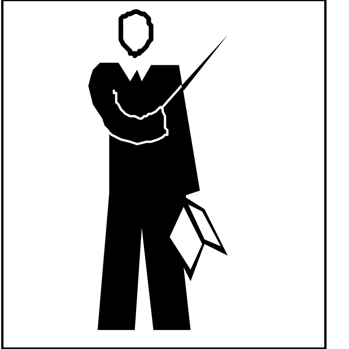 Man in Suit with Knife Clipart - Professional and Bold Illustrations