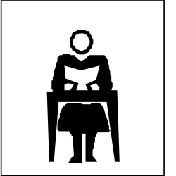 Woman Sitting at Desk with Laptop - Professional Clipart for Modern Workspaces