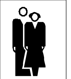 Black and White Silhouette of Man and Woman - Elegant Clipart Collection