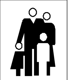 Black and White Couple Sitting on a Bench Clipart