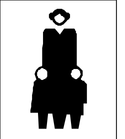 Black and White Silhouette of a Chair - Elegant Clipart Design