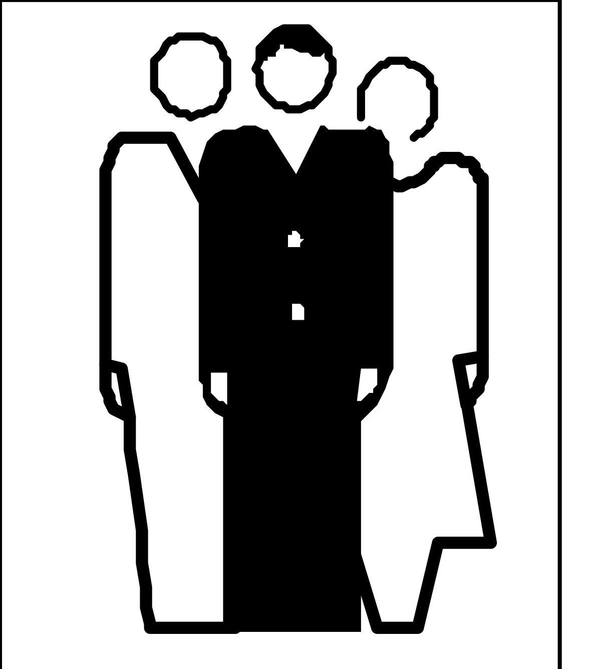 Black and White Silhouette of Two People - Perfect Clipart for Your Projects