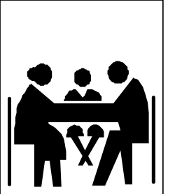 Couple Sitting at a Table Clipart for Romantic Themes