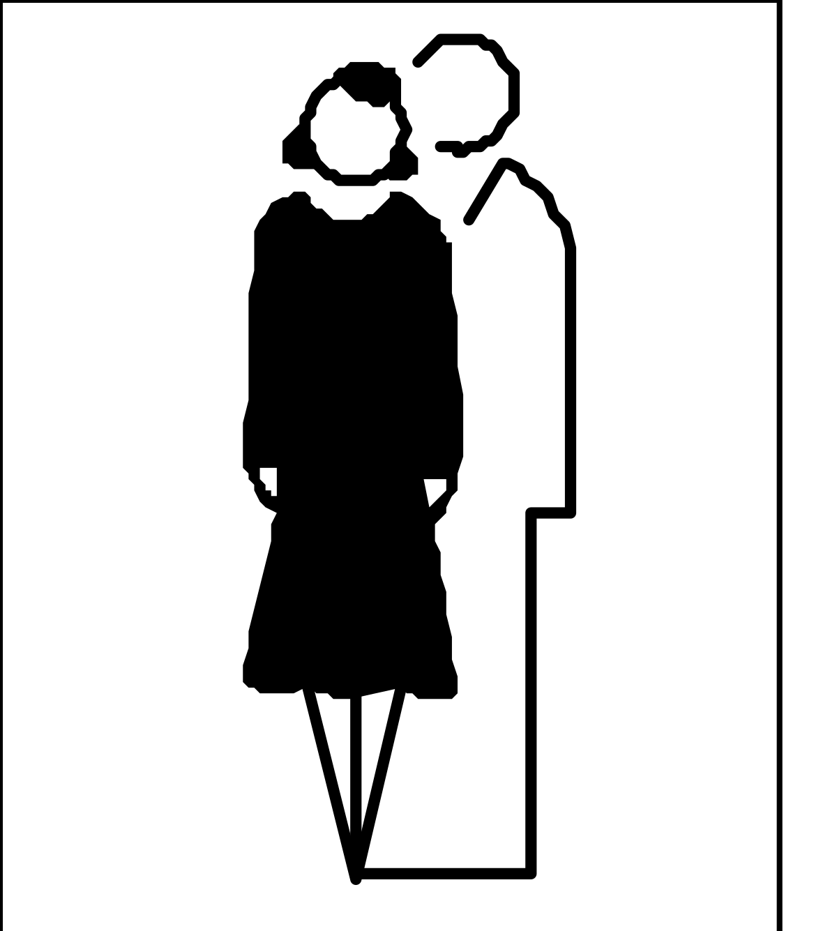 a black and white silhouette of a man and woman clip art png transparent Black and White Silhouette of Man and Woman - Elegant Clipart for Any Project