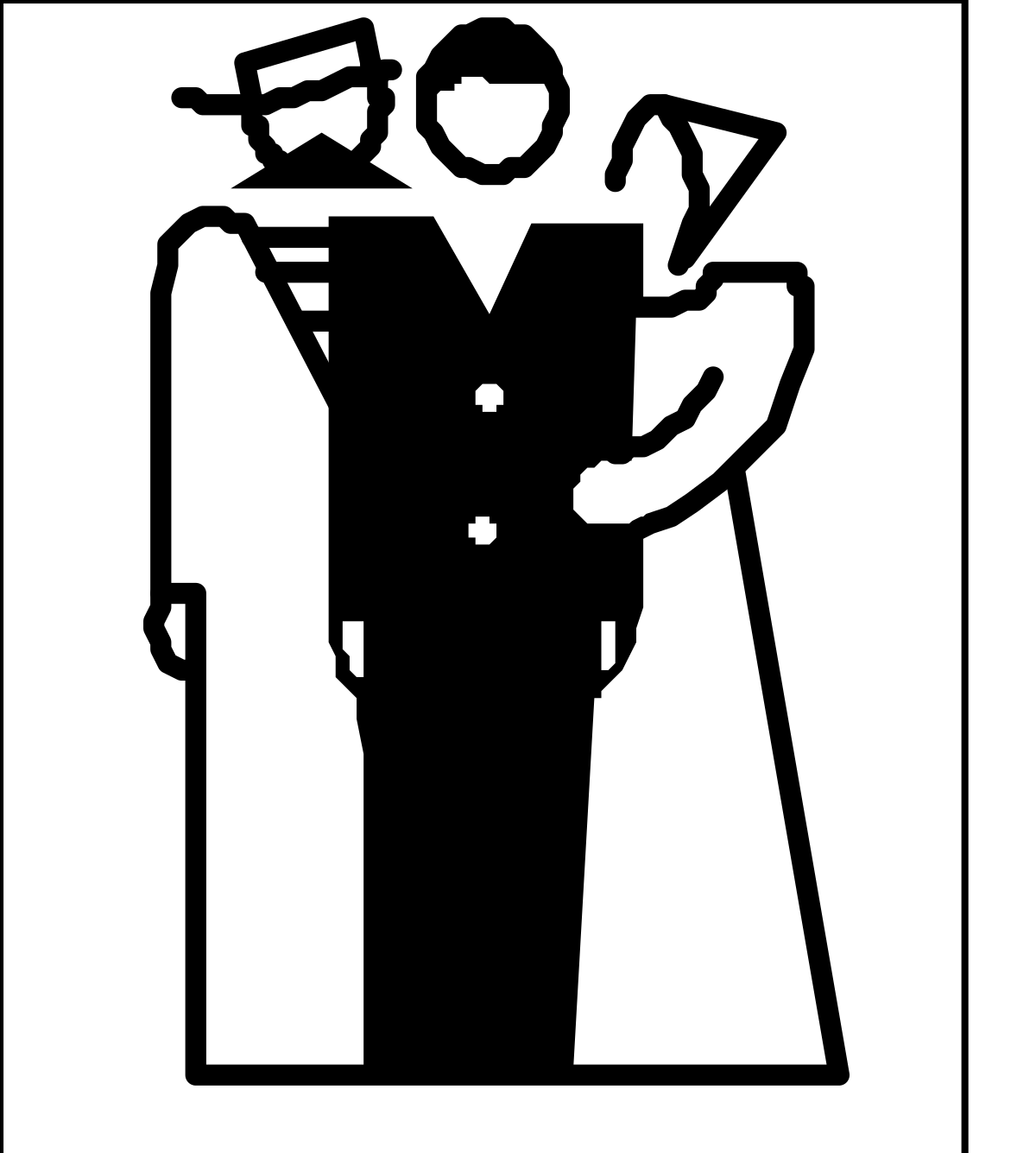 a black and white silhouette of a man with a hammer clip art png transparent Silhouette of a Man with Hammer - Black and White Clipart