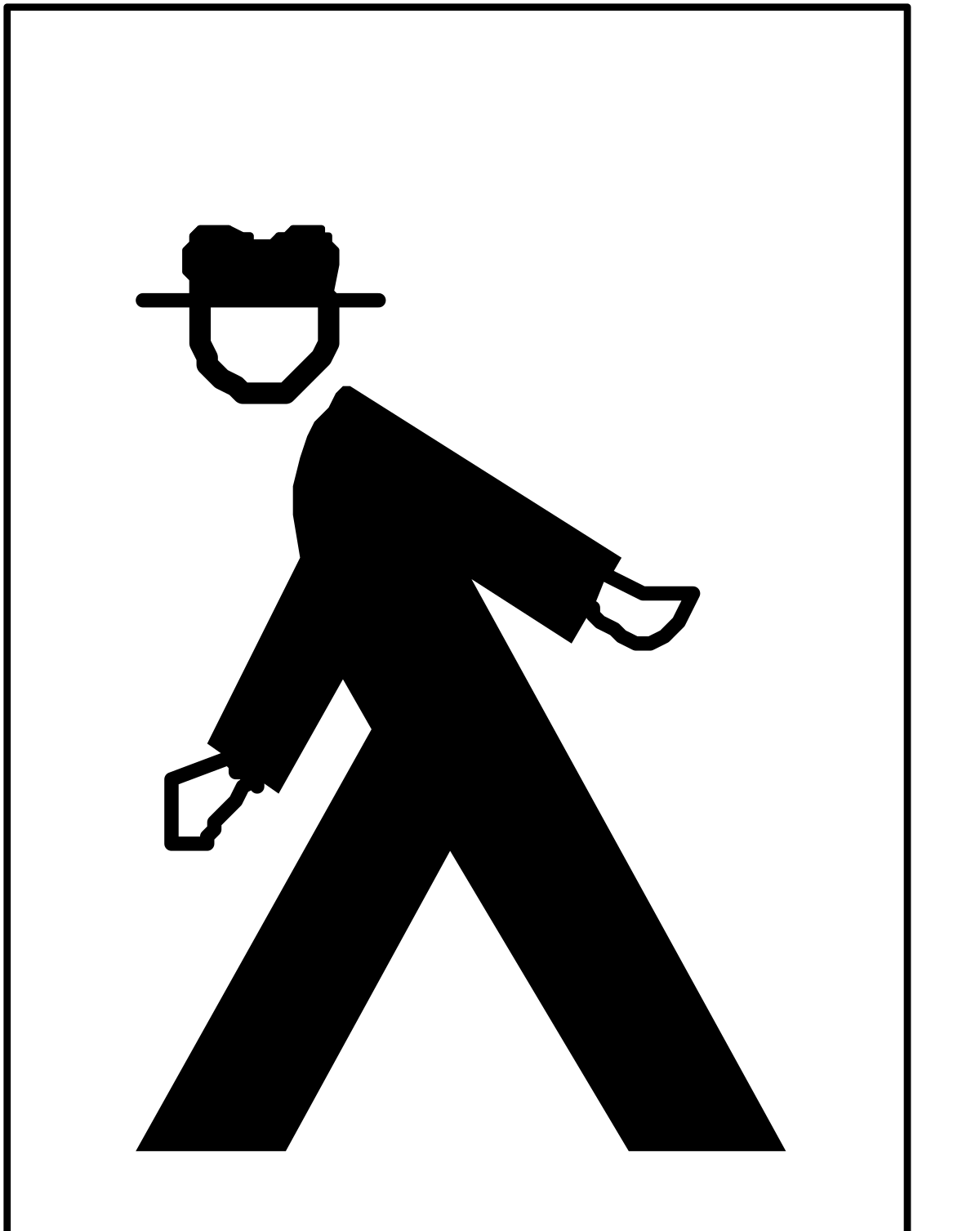 Man with Hat and Top Hat - Elegant Clipart for Your Projects