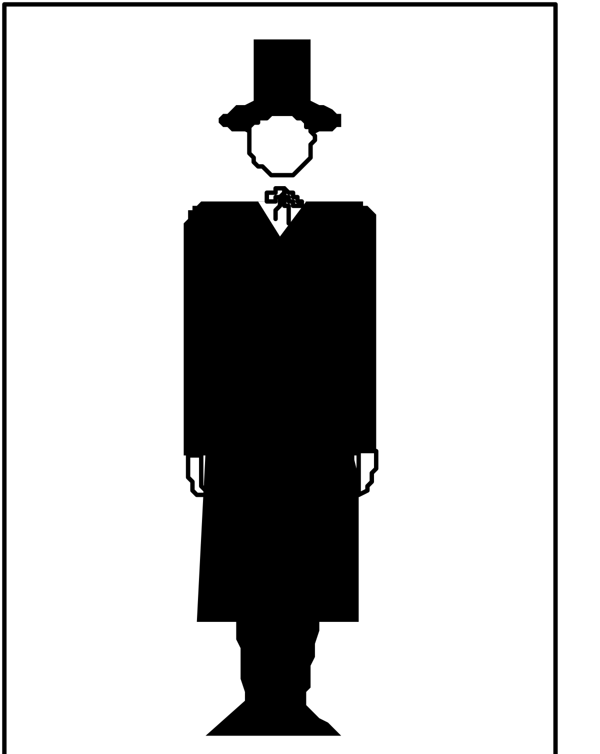 Silhouette of a Man in Suit and Hat - Elegant Clipart for Versatile Uses