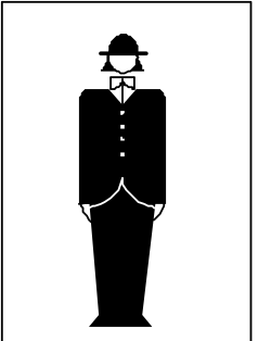 Black and White Silhouette of a Man in Suit - Elegant Clipart for Professional Use
