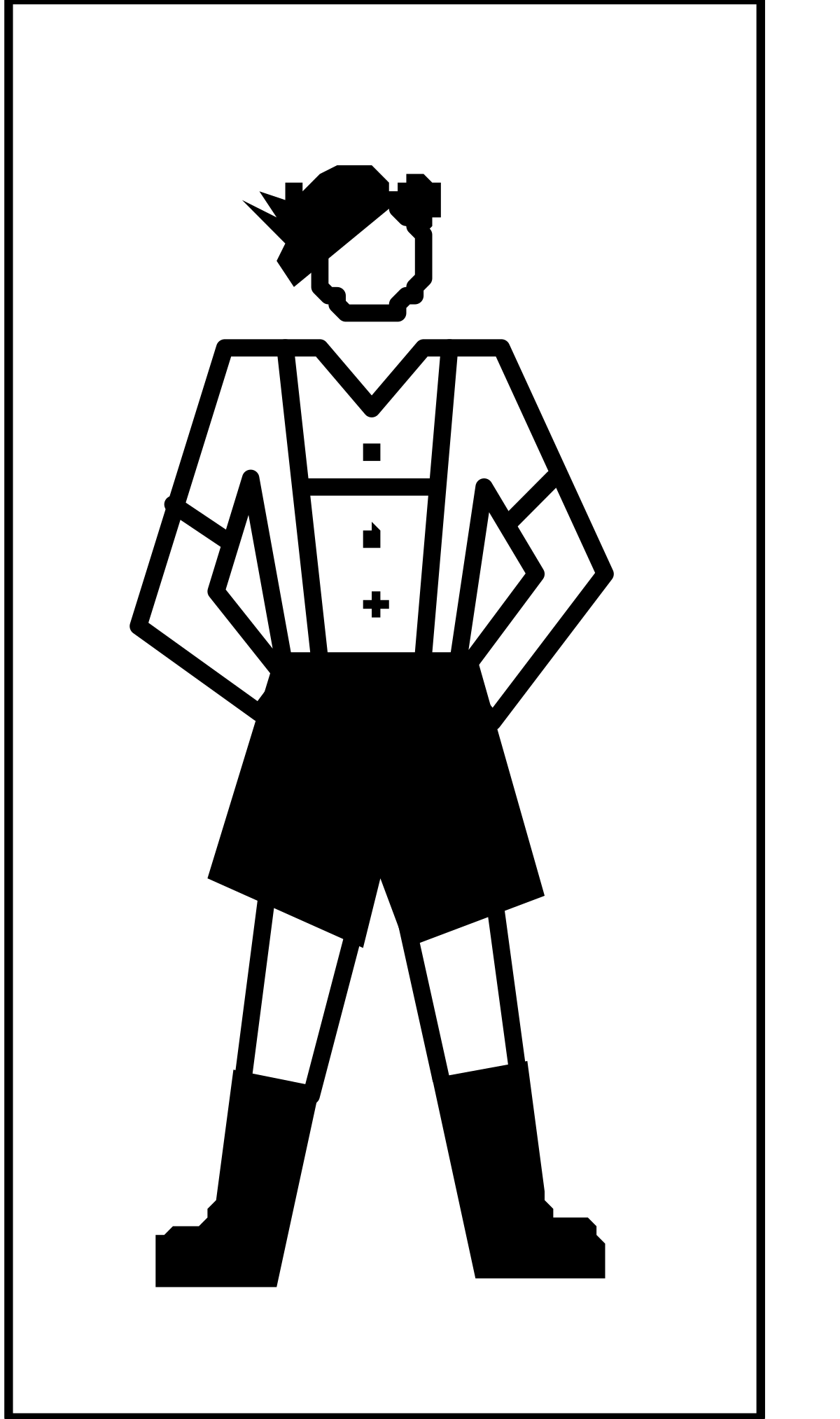 Black and White Silhouette of a Man in a Suit - Elegant Clipart for Professional Use