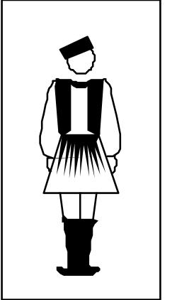 Black and White Silhouette of a Girl in a Dress Clipart