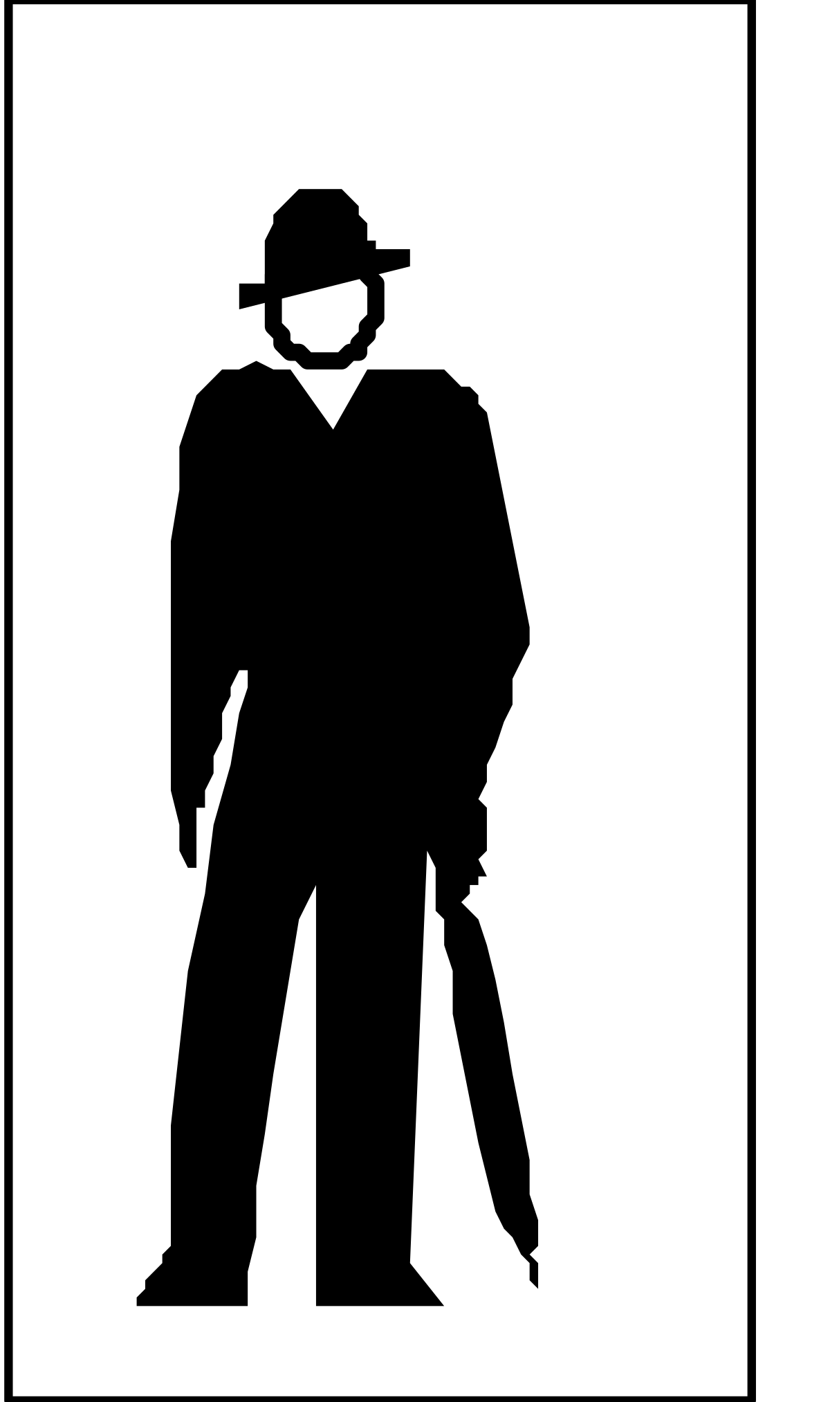 a silhouette of a man in a hat and coat clip art png transparent Silhouette of a Man in a Hat and Coat - Elegant Clipart Design