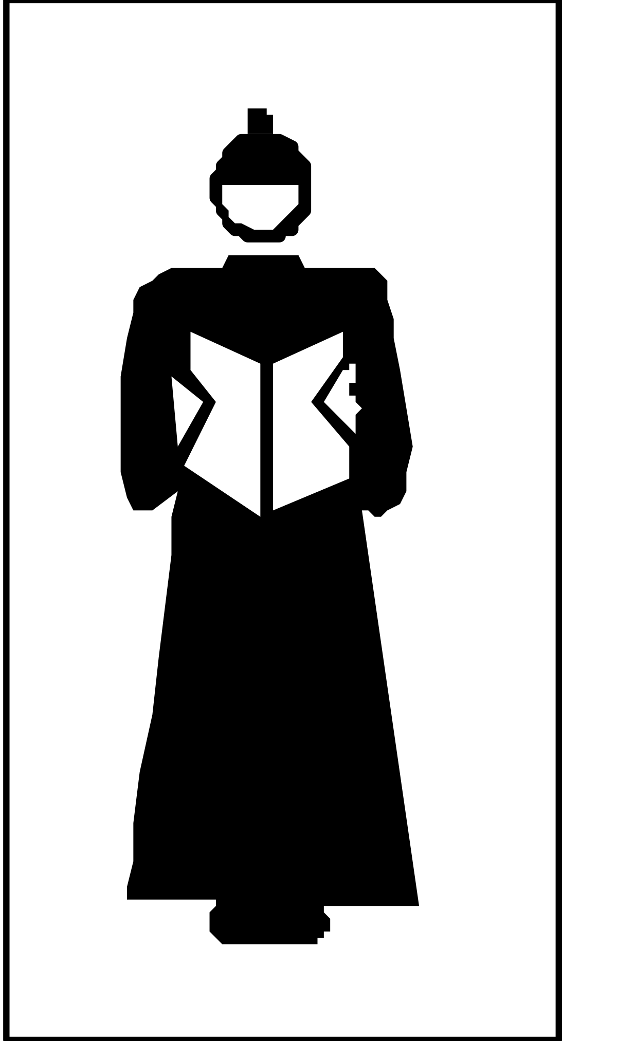 Silhouette of a Man in a Caper - Dynamic Clipart Image