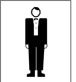 Tuxedo Man Clipart: Elegant Gentleman in Formal Attire