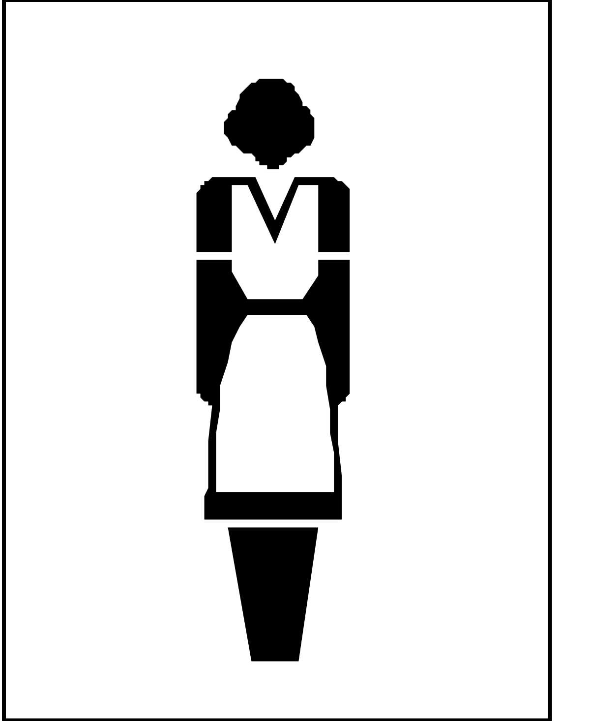 Dress Icon Clipart of a Woman - Elegant and Stylish Representation