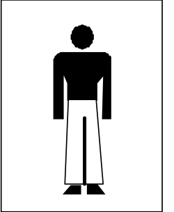 Black and White Silhouette of a Man with a Cane