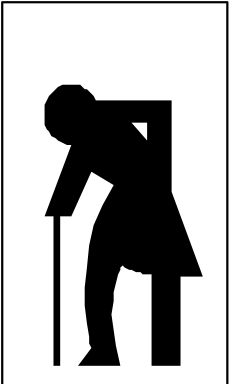 Silhouette of a Man Leaning on a Chair - Black and White Clipart