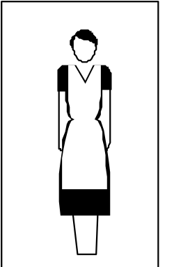 Woman in Dress Icon Clipart - Elegant Fashion Silhouette